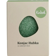 Kvitok Konjaková houbička čistící se zeleným jílem