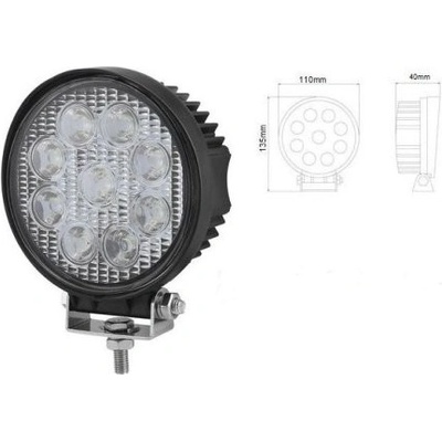 TruckLED Led Epistar Pracovní Světlo, 27W, Kulaté 2200 Lm, 12/24V, Ip67 [L0076]