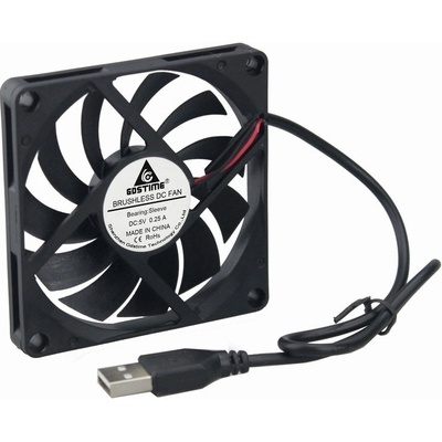GDSTIME Ventilátor 80x80x10.8mm, 5V DC s USB konektorom