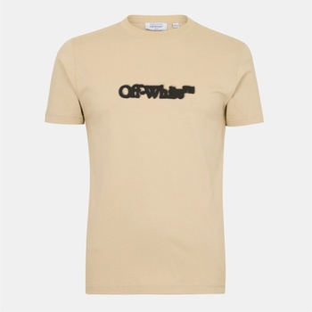Off White Тениска Off White Men's Spray Arrow Arrow Logo Print T-Shirt - Brown/Black