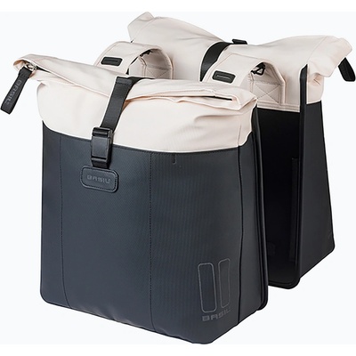 Basil Vive Double Pannier Bag 35 l off white/black