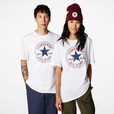 Converse tričko Go To All Star Patch 10025459-A03 biele