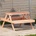 vidaXL Маса за пикник 105x134x75 см дугласко дърво масив (832570)
