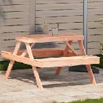 vidaXL Маса за пикник 105x134x75 см дугласко дърво масив (832570)
