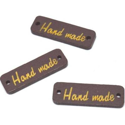 Dřevěná cedulka Hand made obdélník hnědá
