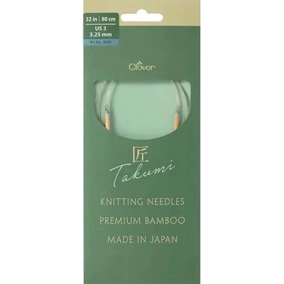 Clover kruhové otočné fixní jehlice Pro Takumi 80cm 3,25mm