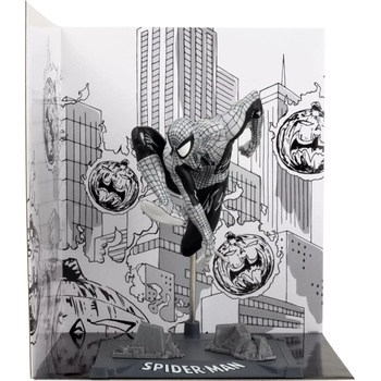 McFarlane Toys FMarvel Spider-Man (Line Art) 1: 10th Scale Collectible with Scene (Spider-Man #6) Gold Label (MCFARLANE-14829)