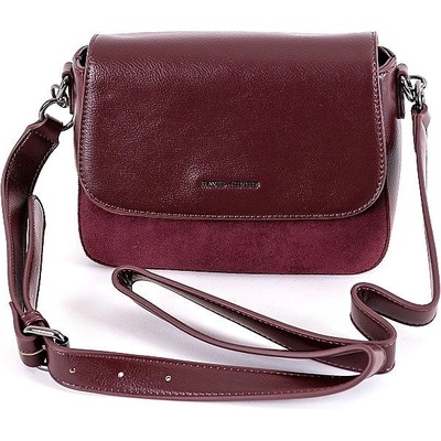 David Jones dámská pevná crossbody kabelka 6441-1 tmavěčervená