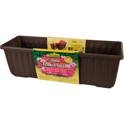 Plastia Samozavlažovací truhlík FLORIA SIESTA 40 cm - Čokoláda