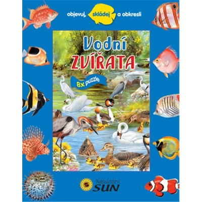 Vodní zvířata - Objevuj, skládej a obkresli