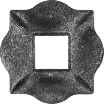 PSG Rozeta pre kovaný plot, bránu, zábradlie a mreže 44.013, 100x100 x 10 mm, otvor 30x30 mm
