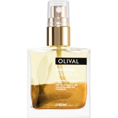 Olival Magical Gloden Oil multifunkční suchý olej se třpytkami na tvář, tělo a vlasy 50 ml
