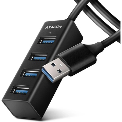 HUB USB3-А to 4xUSB3 A, Mini, 1.2m, AXAGON HUE-M1AL (HUE-M1AL)