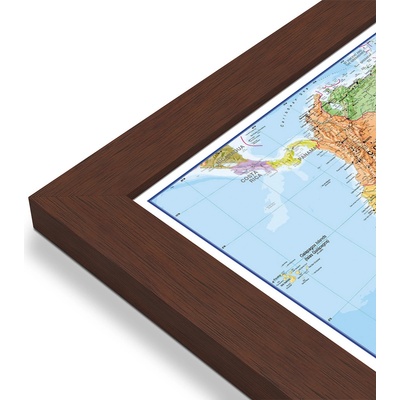 Maps International Jižní Amerika - nástěnná politická mapa 100 x 120 cm Varianta: mapa v dřevěném rámu, Provedení: Pegi višeň