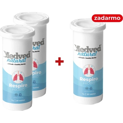 Medveď Natural Respiro PROBIO 20 tablet 2+1