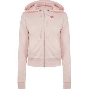 Reebok Суичър Reebok Women's French Terry Full-Zip Hoodie - Light Pink