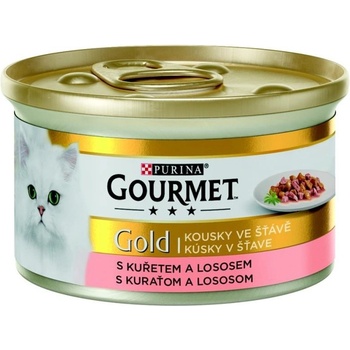 Gourmet Gold Kousky losos a kuře 85 g