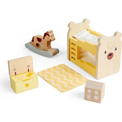 BIGJIGS TOYS Drevený nábytok do domčeka – detská izba