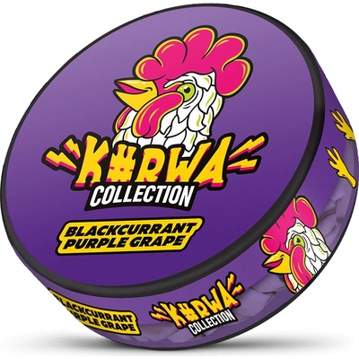 Kurwa Collection nikotinové sáčky blackcurrant purple grape 18 mg 20 sáčků – Zboží Dáma