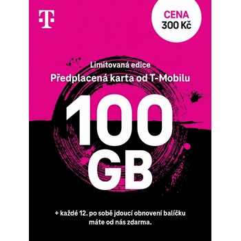 T-Mobile 100 GB dobíjecí SIM jen za 300 Kč měsíčně - LIMITOVANÁ EDICE