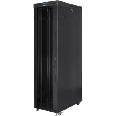 Lanberg Комуникационен шкаф Lanberg rack cabinet 19" free-standing 47U/800x1200 (flat pack) with glass door lcd black v2 (FF01-8247-12BL)
