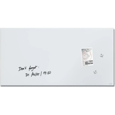 SIGEL Magnetická sklenená tabuľa, 91 x 46 x 1,5 cm, "Artverum® ", super biela, matná