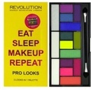 Makeup Revolution Pro Looks Eat Sleep Makeup Repeat paletka očních stínů 3 Looks In 1 Palette 13 g