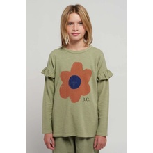 Detská bavlnená košeľa s dlhým rukávom Bobo Choses zelená