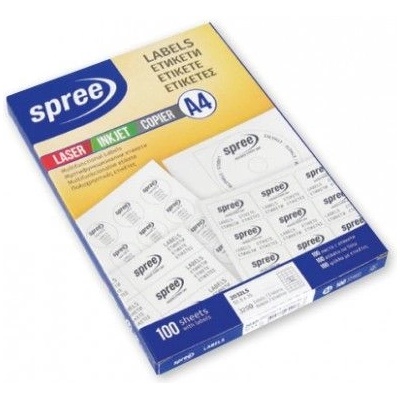 ЕТИКЕТИ A4 SPREE/CASSA 38.1/21.2MM No65 ОП100 ОБЛИ