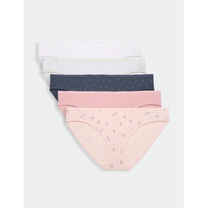 Marks & Spencer Бикини от памук с лайкра®, 5 броя в опаковка Marks & Spencer морско синьо Marks & Spencer | Sin | ЖЕНИ | 6