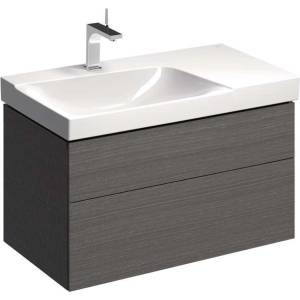 Geberit Xeno 2 - Шкафче под умивалника 90 см с плот за поставяне на вещи, чекмедже с LED осветление, сиво 500.515. 43.1 (500.515.43.1)