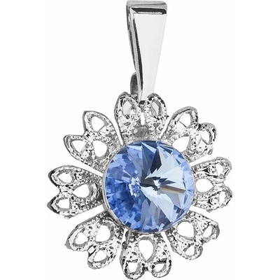 Evolution Group Pavona přívěsek s modrým krystalem Swarovski Květina 54032.3 sapphire