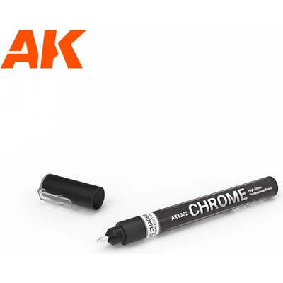 AK-Interactive Farbiaca fixka AK Chrome metallic liquid marker strieborná