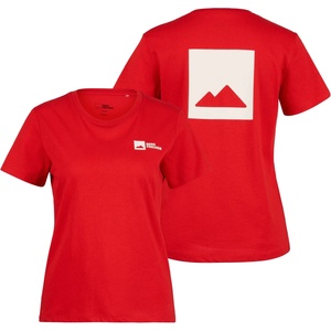 Bergfreunde Дамска тениска Bergfreunde Women's RoßbergBF. Logo T-Shirt - Bergfreunde Red - размер XS (916-7200-0111)