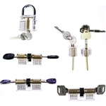  LockPick комплект 6x прозрачен тренировъчен катинар