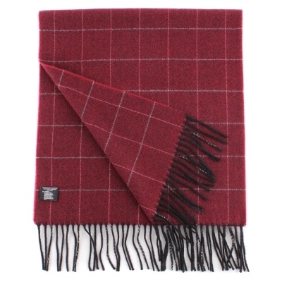 Вълнен шал Ma. Al. Bi. MAB105 130/6, 37x180 см, Бордо