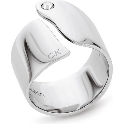 Calvin Klein oceľový prsteň s kryštálom Cherished 35000664