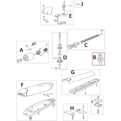 PMD2251.8003 kit vidlička a matica pre WG3524HS