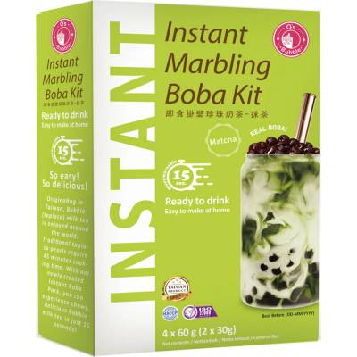 O's Bubble instantný bubble tea matcha 4 x 60 g