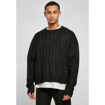 Urban Classics Мъжки плетен пуловер в черен цвят Urban Classics Boxy SweaterUB-TB5512-00007 - Черен, размер XL