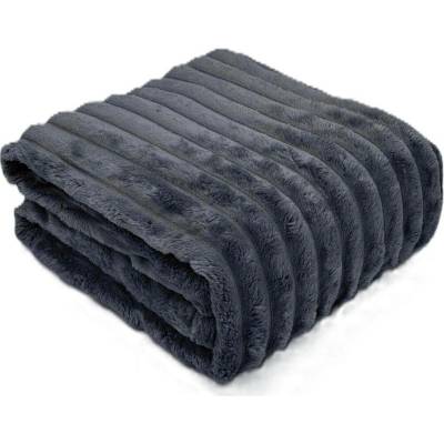 TiaHome Mikroplyšová deka Stripe šedá 150x200