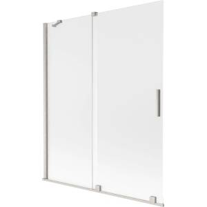 Mexen Velar двукрила плъзгаща се душ кабина 140 x 150 см, матирано, матиран никел - 896-140-000-31-97 (896-140-000-31-97)