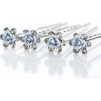 HARAHU Фиби за коса Blue Crystal Flower KP1572 (1572)