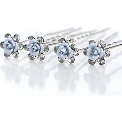 HARAHU Фиби за коса Blue Crystal Flower KP1572 (1572)