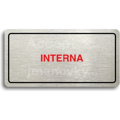 ACCEPT Piktogram INTERNA - stříbrná tabulka - barevný tisk
