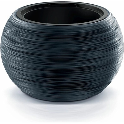 PROSPERPLAST Kvetináč s vkladem FURU BOWL antracitový 43,5cm