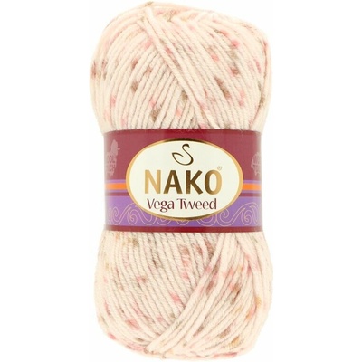 Nako Vega Tweed 32179 biela s ružovou a zelenou