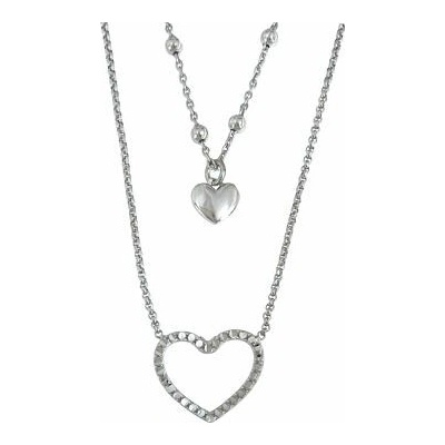 InfinitySilver Strieborný náhrdelník kaskáda so srdiečkami SN19243945