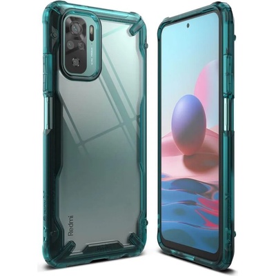 Ringke Противоударен Калъф за Xiaomi Redmi Note 10/10S, Ringke Fusion X Case, Зелен (FXXI0037)