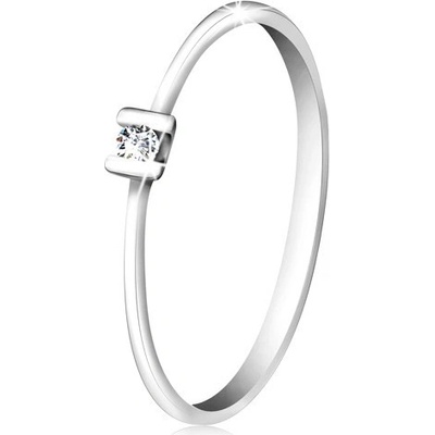 Šperky Eshop Briliantový prsten z bílého zlata třpytivý čirý diamant uchycený tyčinkami S3BT505.48